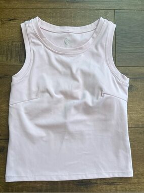Light Pink Sleeveless Athletic Tank Top